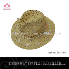 Chapéu de chapéu de cowboy popular de moda Chapéu artesanal de design simples